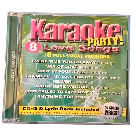 8 Love Songs Karaoke Party CD plus Lyrics - Picture 1 of 3